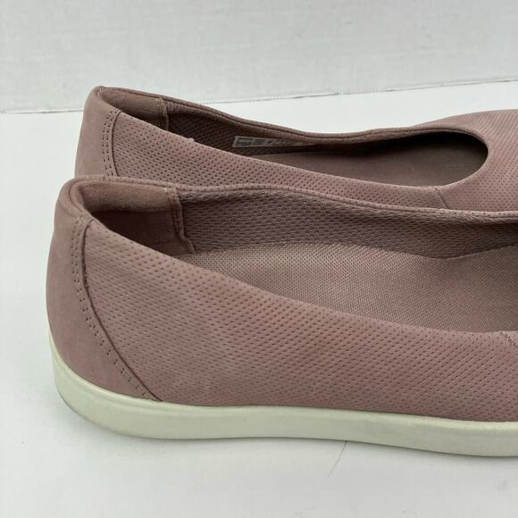 ECCO Women's 6 Barentz Ballet Slip on Loafers Dusty Pink Nubuck Comfortable - Picture 9 of 16